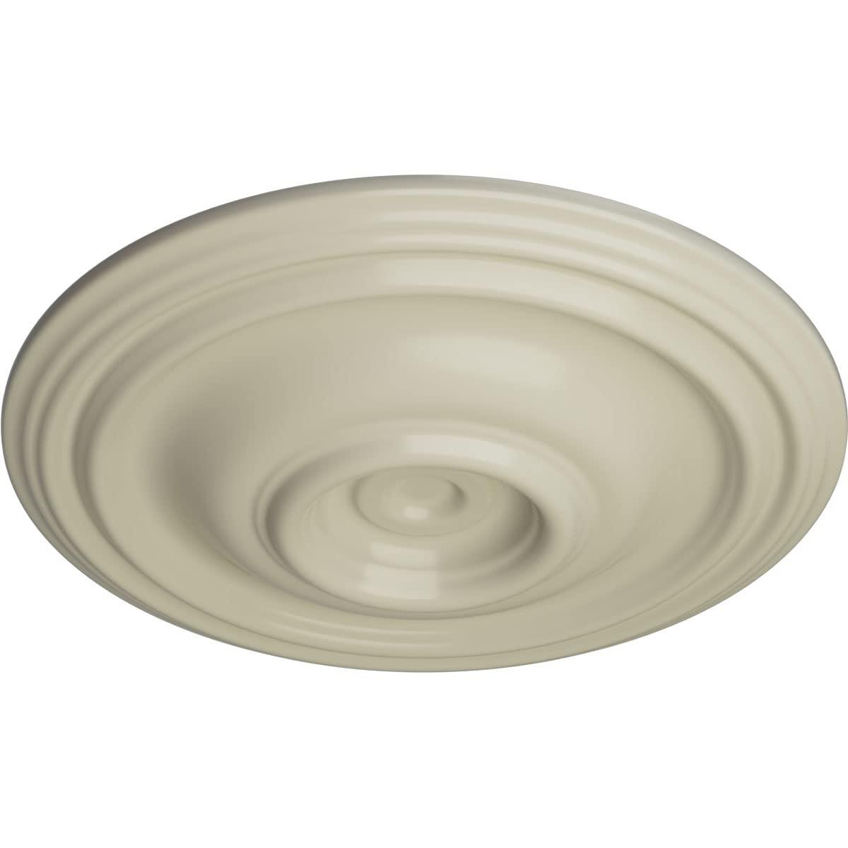 Ekena Millwork Ekena Millwork CM14TRCYF Traditional Ceiling Medallion, 14 3/4\"OD x 1 3/4\"P (Fits Canopies up to 4\"), Hand-Painted Clear Yellow