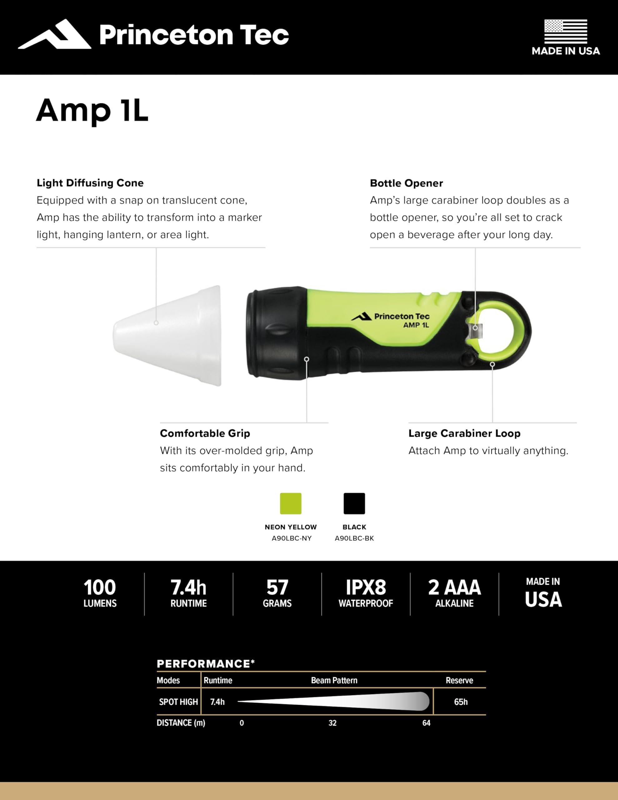 Princeton Tec Princeton Tec Amp 1L w/ White Cone - Neon Yellow