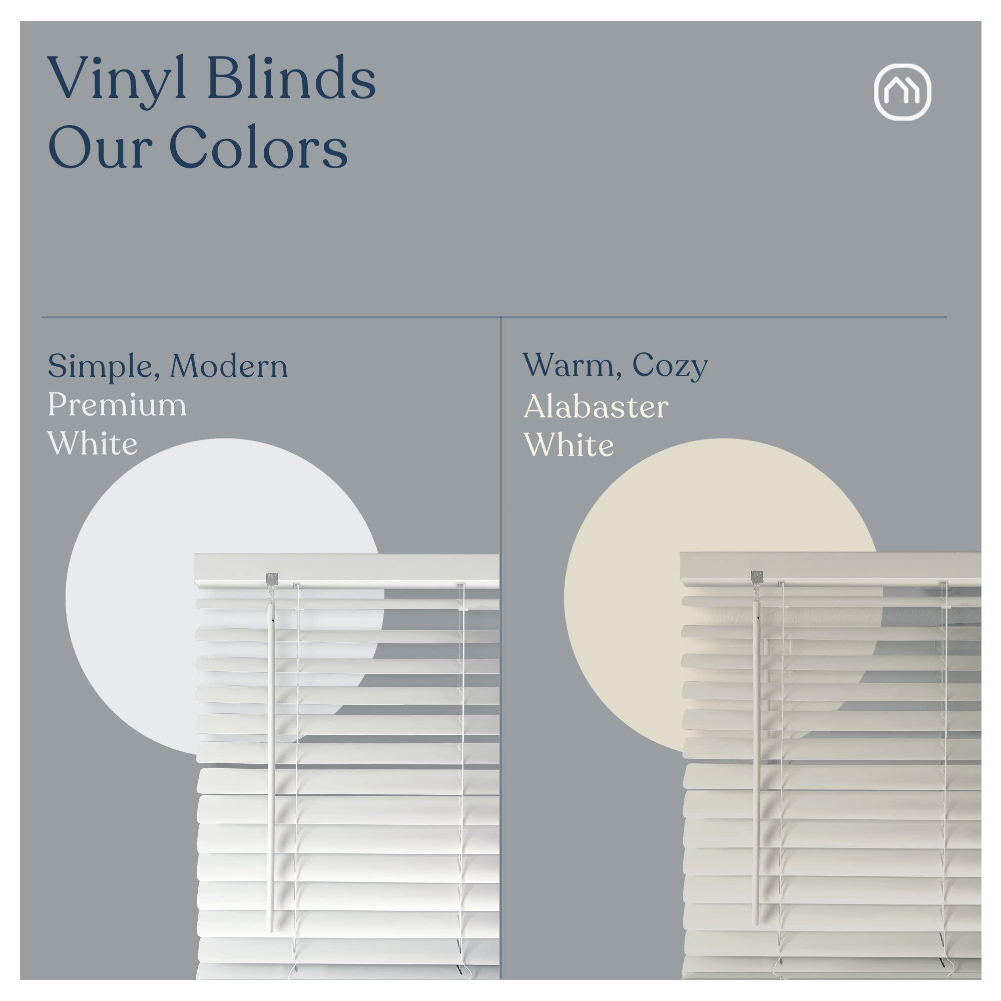 Mood MOOD 1" Aluminum Mini Blinds | 31 inch Blinds for Windows | 1" Cordless Aluminum Window Treatment | Premium White (Aluminum) | 31 Width x 72 Height