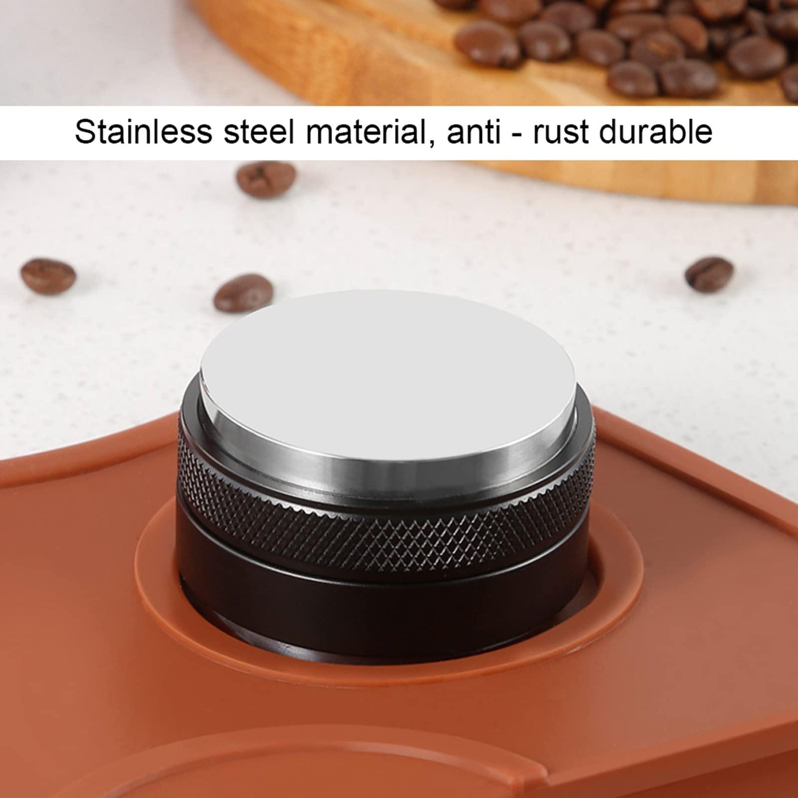 OPPWONG Tamping Station, Dual Head Stainless Steel Coffee Tamper Espresso Hand Tampers with 3 Angled Base for Home, Office nd Business (58mm)