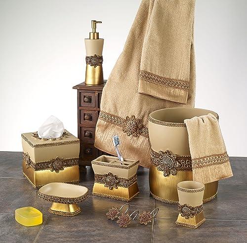 Avanti Linens Avanti Linens - Waste Basket, Decorative Trash Can, Elegant Style Home Decor (Braided Medallion Collection)