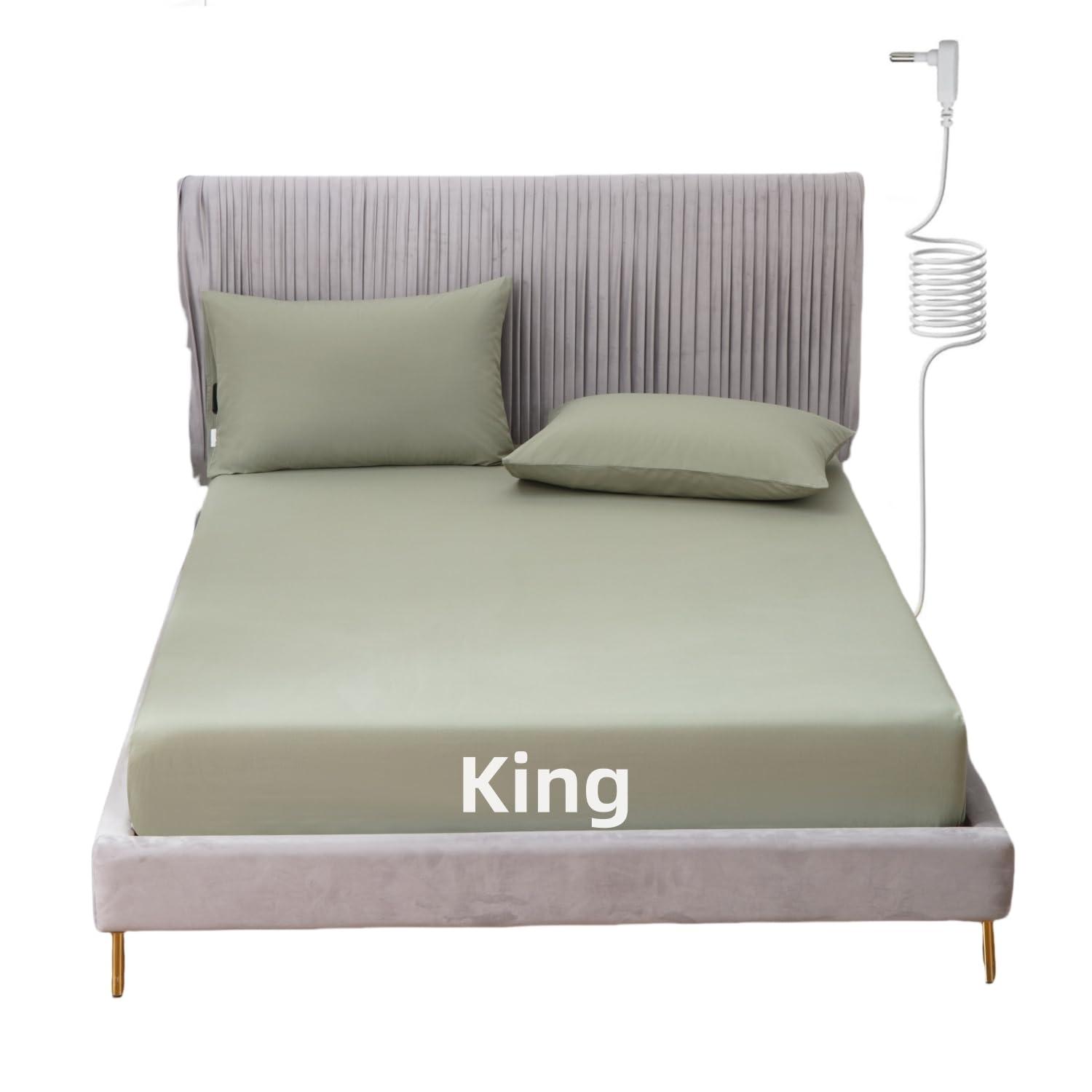 JIUMIWA Grounding Sheets for Earthing King Size Grounding Fitted Bed Sheets with 15 ft Grounidng Cord