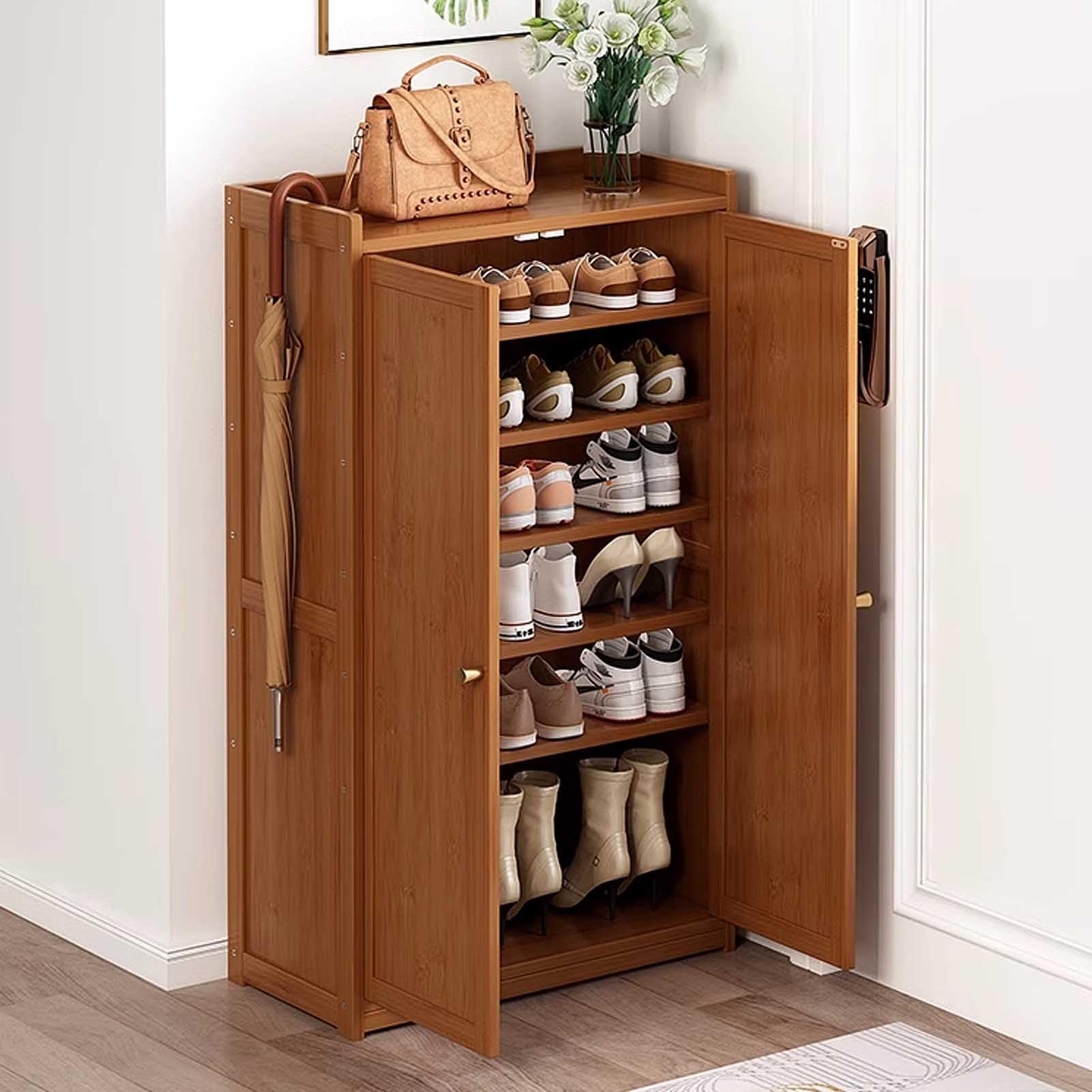 KaBuea KaBuea Shoe Cabinet for Hallway Narrow Dustproof Multi-Layer Shelves Shoes Storage Racks Space-Saving Storage Cupboard with Doors
