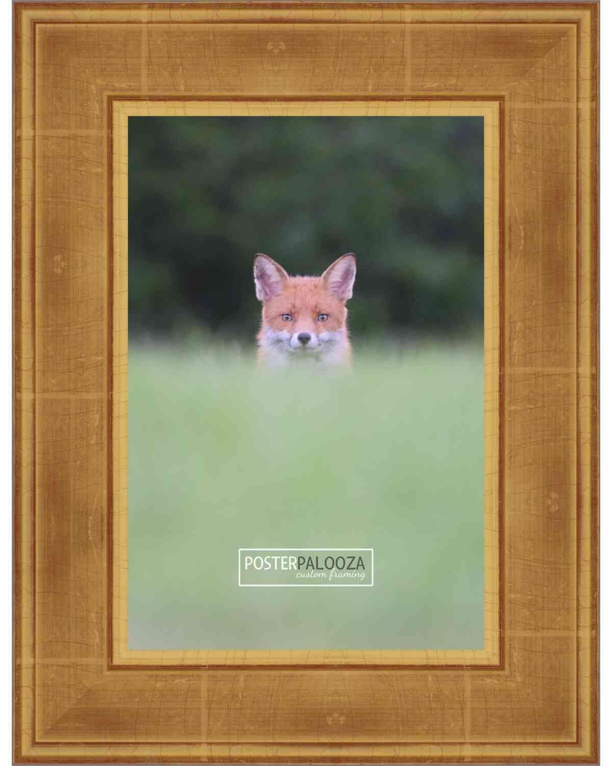 Poster Palooza Poster Palooza 21x15 Traditional Gold Complete Wood Picture Frame with UV Acrylic Plexiglass, Foam Board Backing & Hardware Included
