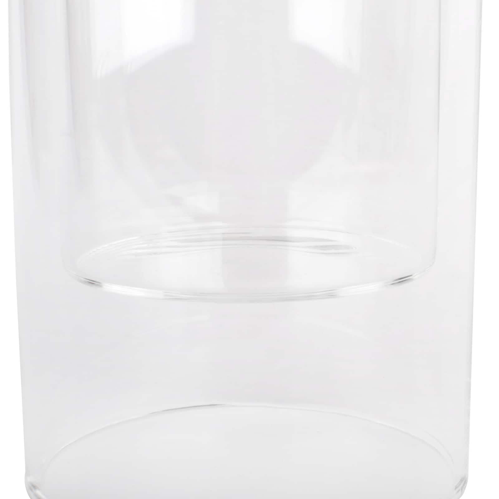 Ashland 12 Pack: 6; Clear Glass Dual Cylinder Candle Holder by Ashland