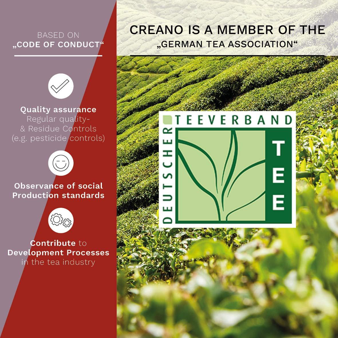 Creano Creano Blooming Tea Mix - Gift Set Flowering Tea with Glass Pot 17oz/500ml White Tea & Black Tea with 6 Tea Balls each 3pcs White & Black Tea