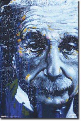Buyartforless Framed Einstein - Artistic Formulas 24x36 Dry Mounted Poster Wood