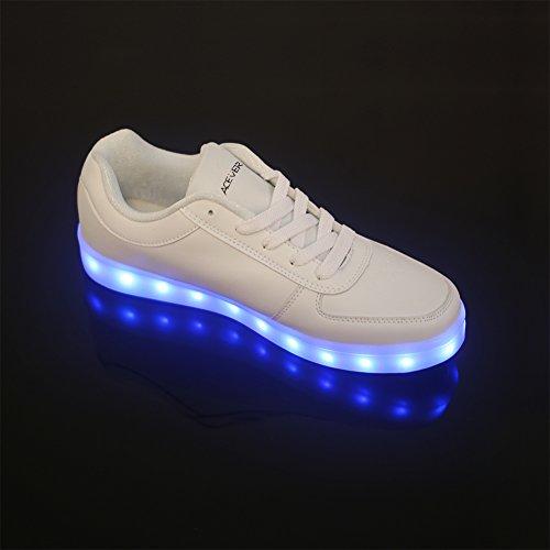 ACEVER ACEVER USB Charging Shoes Women\'s LED Shoes LED Sneakers Valentine\'s Day Prom Party Cosplay (US85/EU39/UK6.5/CHN41 for Women)