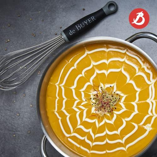 De Buyer de Buyer GOMA Universal Whisk - 11.75” - Ideal for Commercial & Home Kitchens - Designed for Heavy, Frequent Use - Ergonomic & No-Slip Grip - Dishwasher Safe
