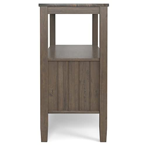 SIMPLIHOME SIMPLIHOME Lev Solid Wood 48 Inch Wide Contemporary Console Table in Smoky Brown, for The Living Room, Entryway and Bedroom