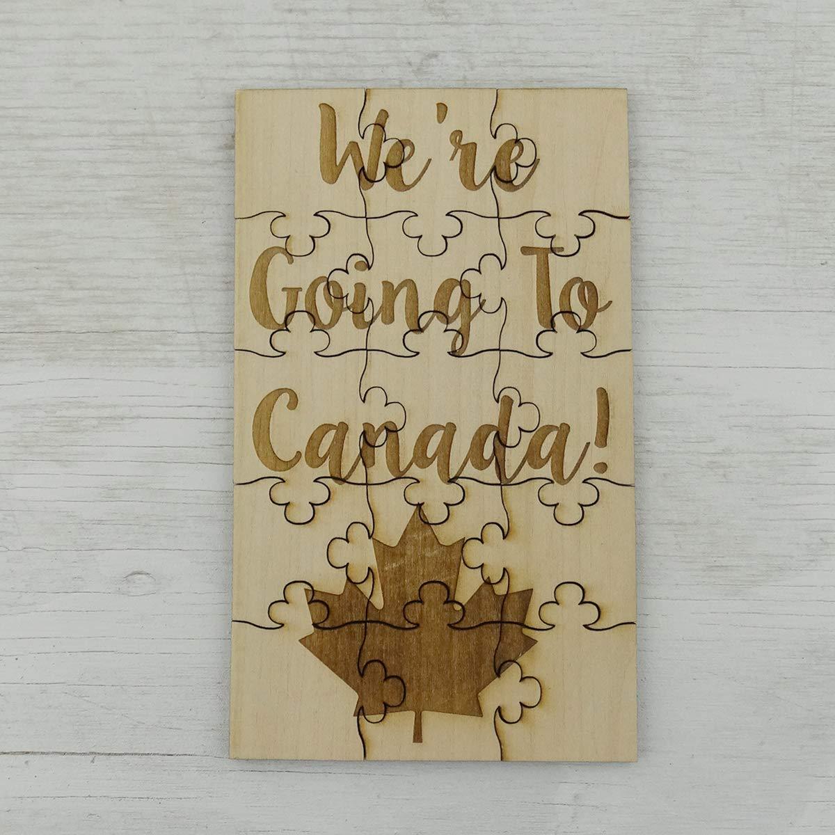 FashionJunkie4Life We're Going to Canada - 15 Piece Basswood Jigsaw Puzzle, Surprise Vacation Reveal