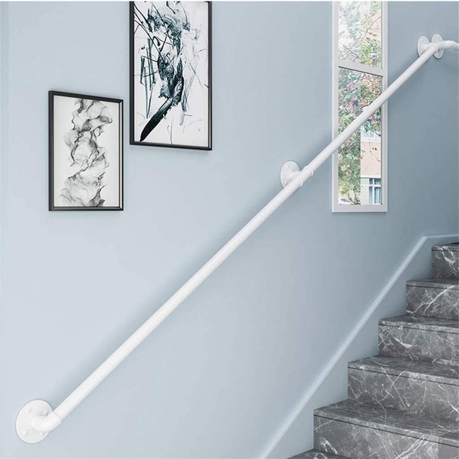 WYFZT White Stair Banister Handrail | Stair Rail Kit | Handrails for Stairs 1 2 3 4 5 6 metres, Stairway Railing | Hand Rails for Indoor Stairs Outdoor Step Wall Mounted (Size : 14ft/420cm)