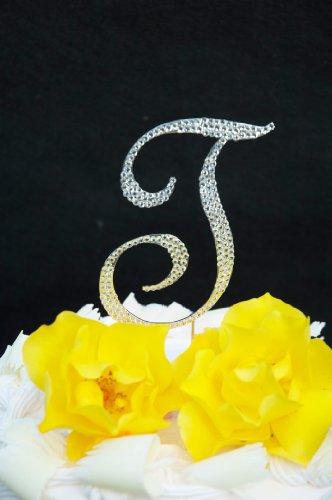 Unik Occasions Crystal Monogram Wedding Cake Topper Large Letter F