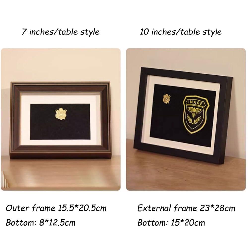 REIJAX Marathon Medal Display Stand,3D Deep Picture Photo Frame Display Memory Box,Standing Hanging Craft Shadow Display Case,for Specimen Medals Preserved Fresh Flower Work Crafts Art Medal Badge brooch