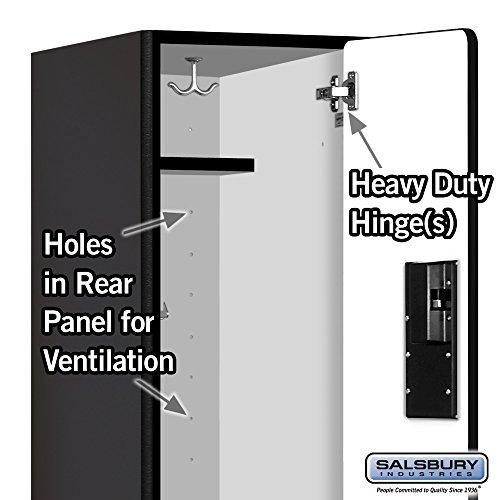 Salsbury Industries Salsbury Industries Double Tier Designer Wood Locker, Black, 6\' 1\" x 15\"