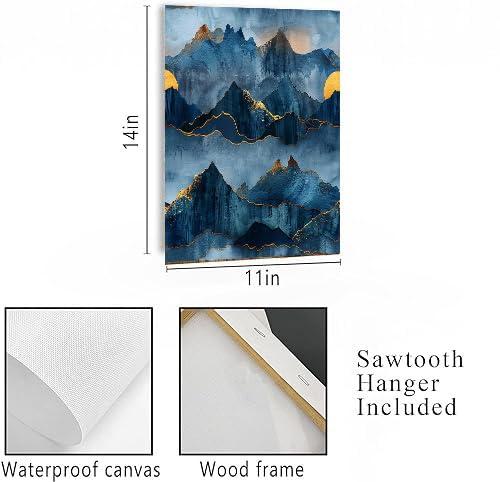 Twisted R Design 11x14 Landscape Wall Art Canvas Print (Midnight Mountains)