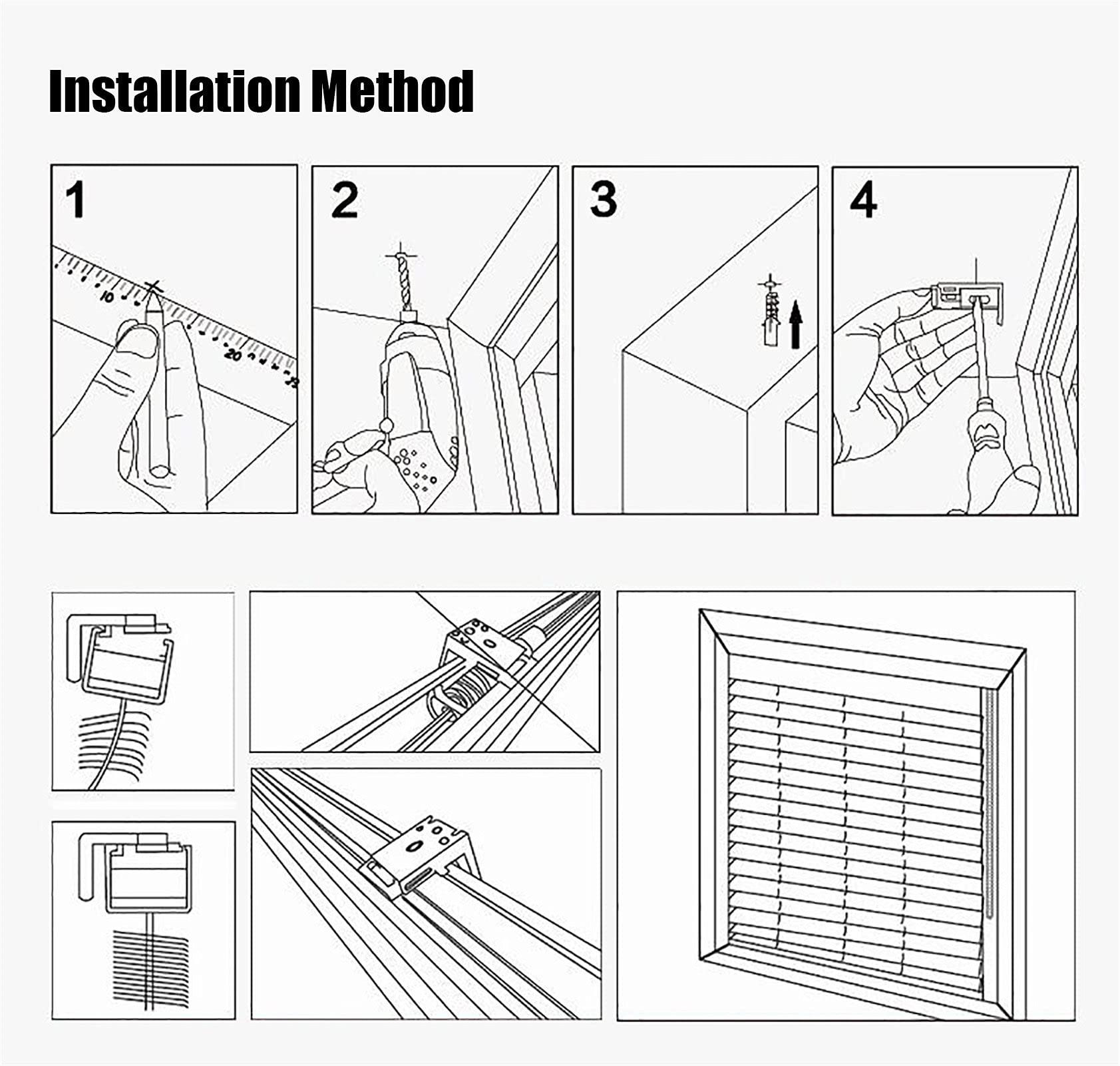WAHHWF Waterproof Blinds for Bathroom Shower Window, Black PVC Venetian Blinds with Tapes, 2 inch Slats, 23.6 31.5 39.4 47.2 55.1 inch Wide Horizontal Blind for Home Office (Size : 80x180cm(31.5"x70.9"))