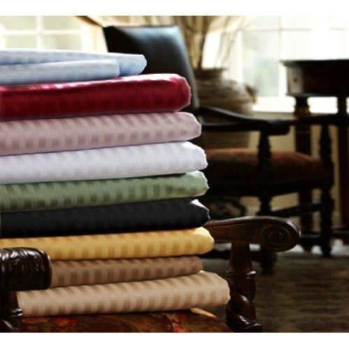 NICE LINEN BEDDING'S NICE LINEN BEDDING'S 4 Piece Sheet Set, Full Extra Long (54" X 80") Sage Green Stripe Fits Mattress Upto (19"- 21" Inches) Deep Pocket 500 Thread Count 100% Egyptian Cotton