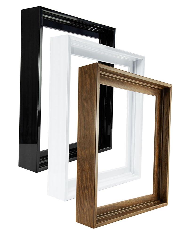 WHOLESALE ARTS AND FRAMES WHOLESALE ARTS AND FRAMES Floater Picture Frame Set of 2. 20x28 White 2-1/8\" Polystyrene Floating Frame for 0.75 1.5 1.75 Stretched Canvas Wholesaleartsframes-com 3592 Series Made in USA