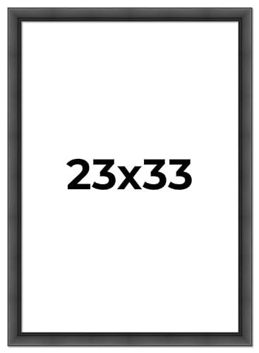 CountryArtHouse CountryArtHouse 23x33 Frame Black Solid Wood Picture Frame - Complete Modern Photo Frame Includes UV Acrylic Plexiglass, Acid Free Foam Backing Board and Hanging Hardware