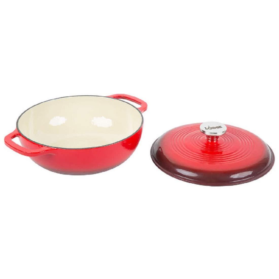 Lodge Lodge EC3D43 Color Enamel Dutch Ovens, 3 Qts, Gradated Red - Cast Iron Cookware-EC3D43