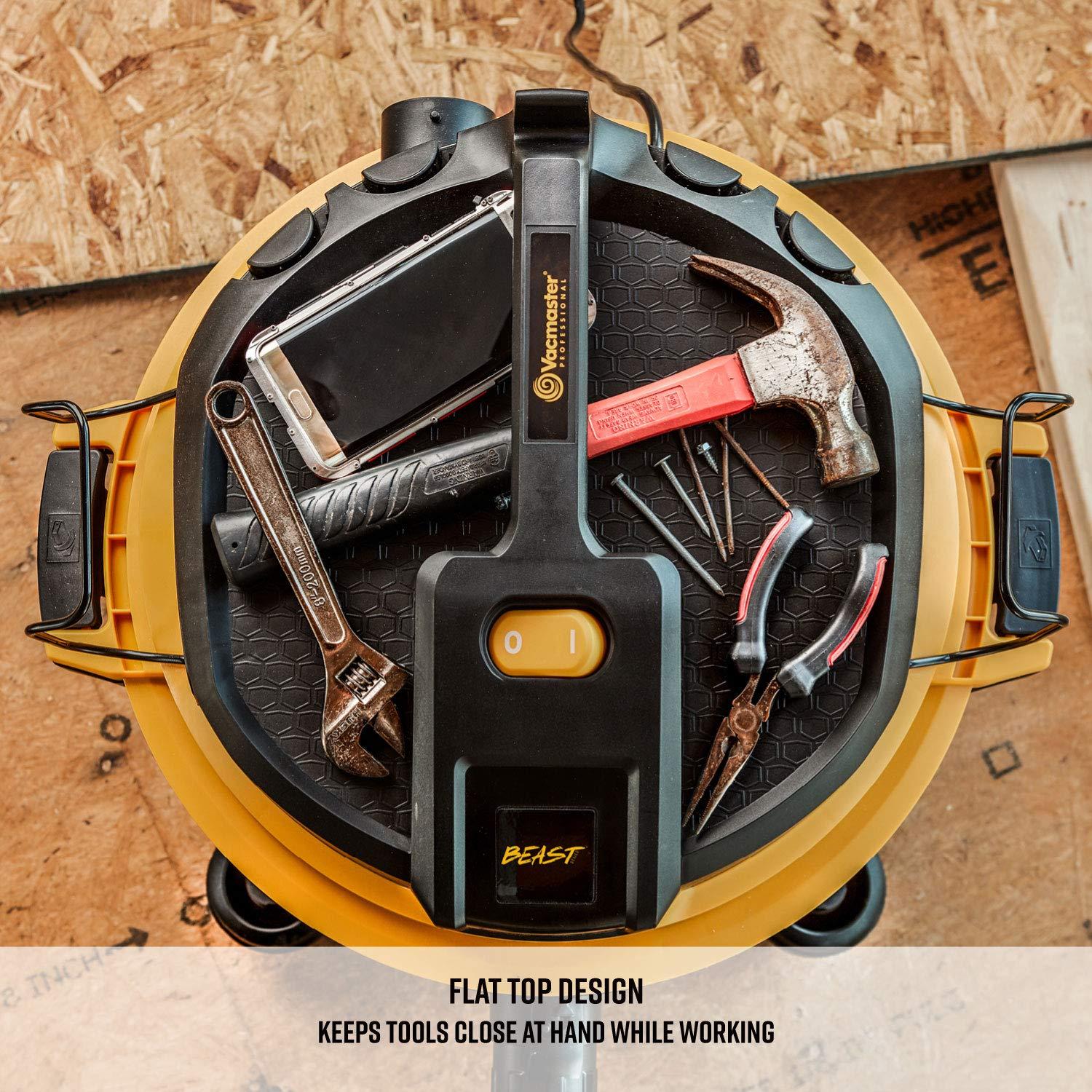 Vacmaster Vacmaster Professional Wet/Dry Vac, 12 Gallon, Beast Series, 5.5 HP 2-1/2\" Hose (VJH1211PF0201) , Black