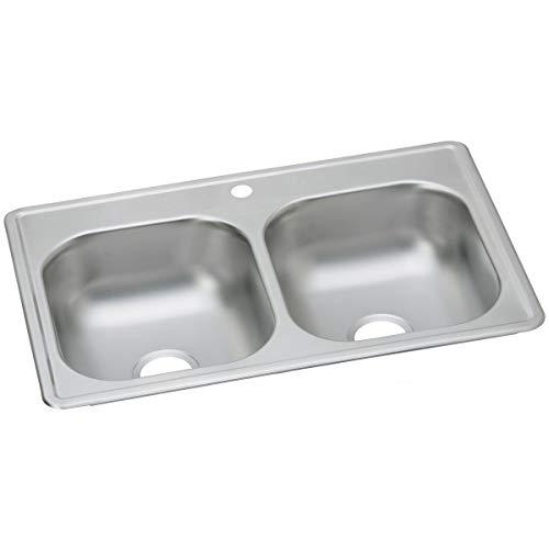 Elkay Elkay Dayton D233191 Equal Double Bowl Drop-in Stainless Steel Sink 33 x 19 x 6.4375"