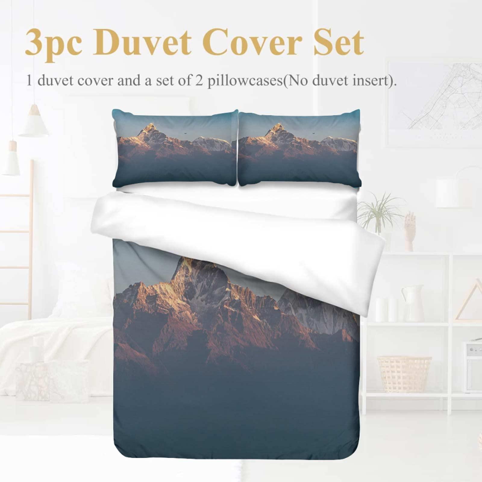 Bess Comforter Set Girls Comforter Sets Bedding Set 3pc Twin Annapurna Nepal Mountains Landscape Hike Himalayas for Kids Girls Bedding Quilt Bed Cover Sets