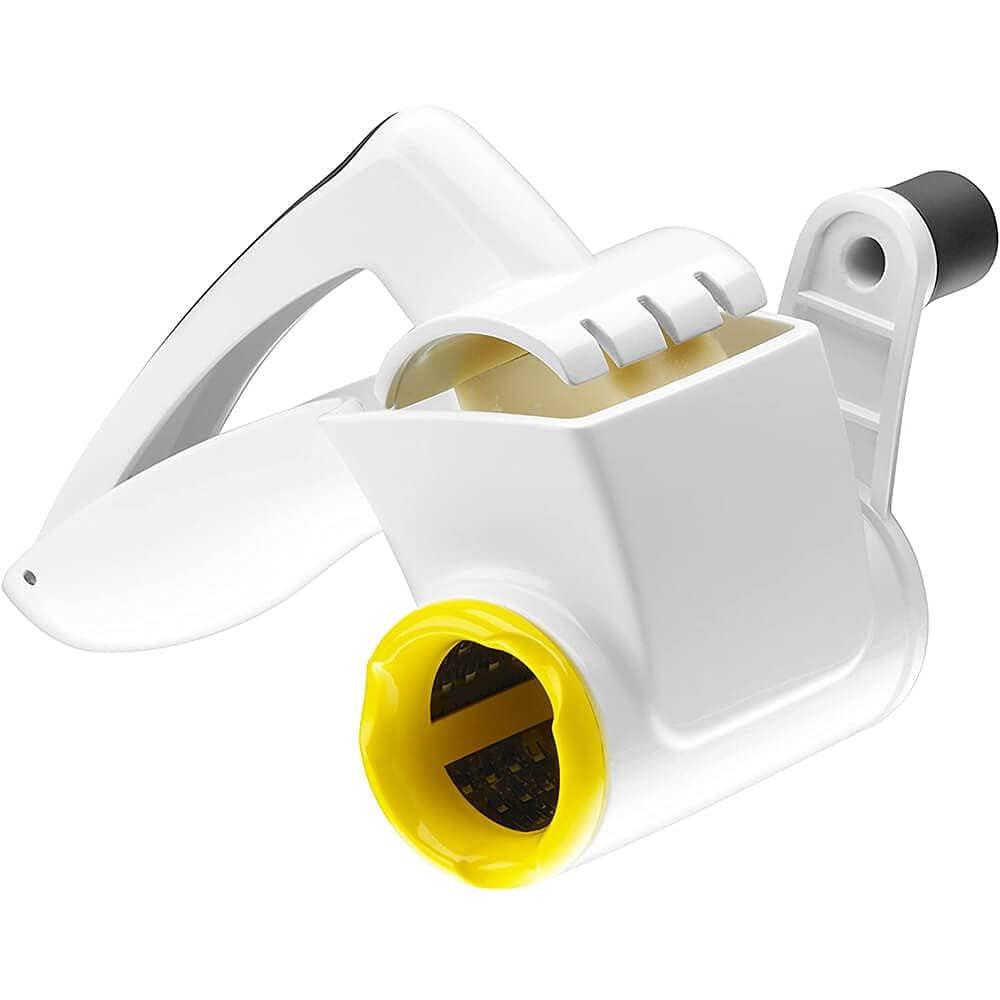 Zyliss Zyliss Restaurant Cheese Grater - Gifts for Cooks - Culinary Chef Gift - Handheld Rotary Cheese Grater - Cheese, Vegetable, Nut Grater for Right- & Left-Handed Cooks - NSF Restaurant Certified - White