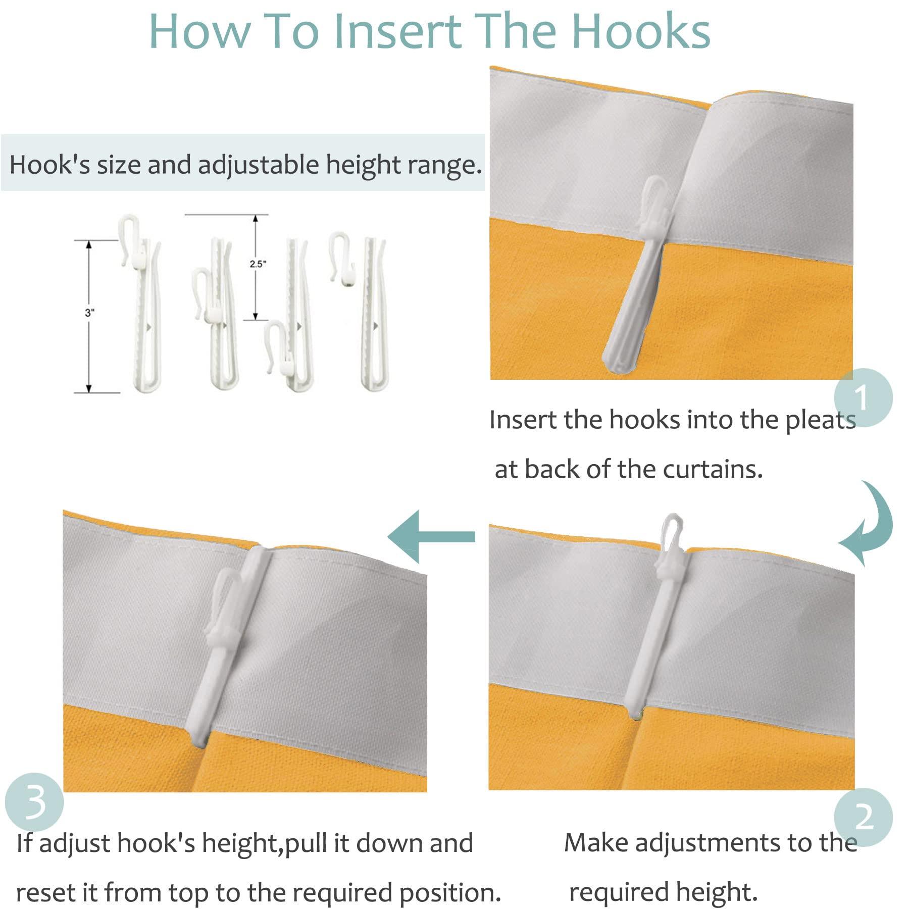 Macochico Macochico Linen Blackout Curtains Noise Reducing Curtains Pinch Pleated Curtains, for Living Room Bedroom Meeting Room Club Theater Patio Door, Fine Linen Curtains (52 W x 72 L Inch Orange)