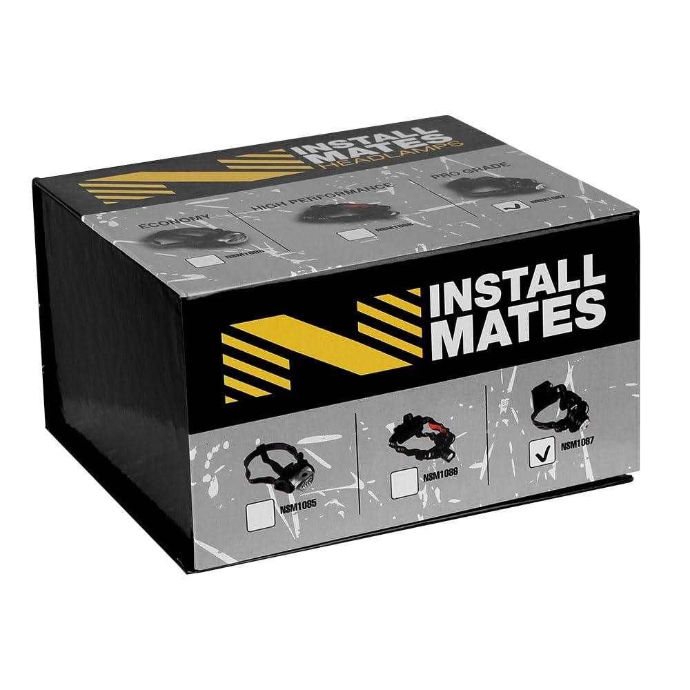 InstallMates InstallMates Headlamp Flashlight Professional Grade with CREE Q3 (XML-T6) LED Lamp, High Performance 650-720 Lumens