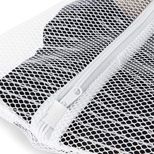 Compactor Compactor Large Zipped Laundry Bags for Washing Machines, 60 x 60cm, White