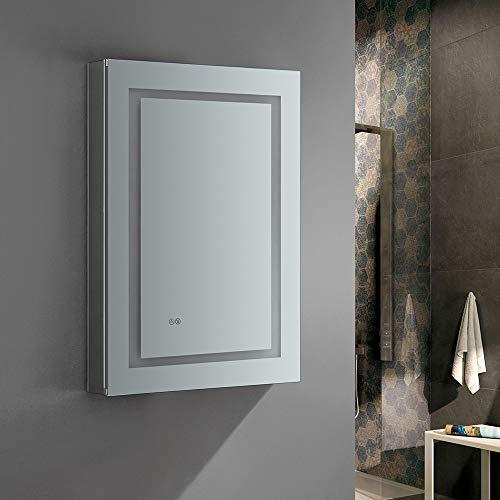 Fresca Fresca Spazio 24\" Wide x 36\" Tall Bathroom Medicine Cabinet w/LED Lighting & Defogger
