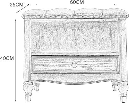 ORBATT Entryway Bench, Shoe Bench for Living Room, Shoe Storage Bench Shoe Bench Rack with Hidden Storage Compartment, Retro Fashion Wooden, for Dining Room Living Room (Color : Brown)