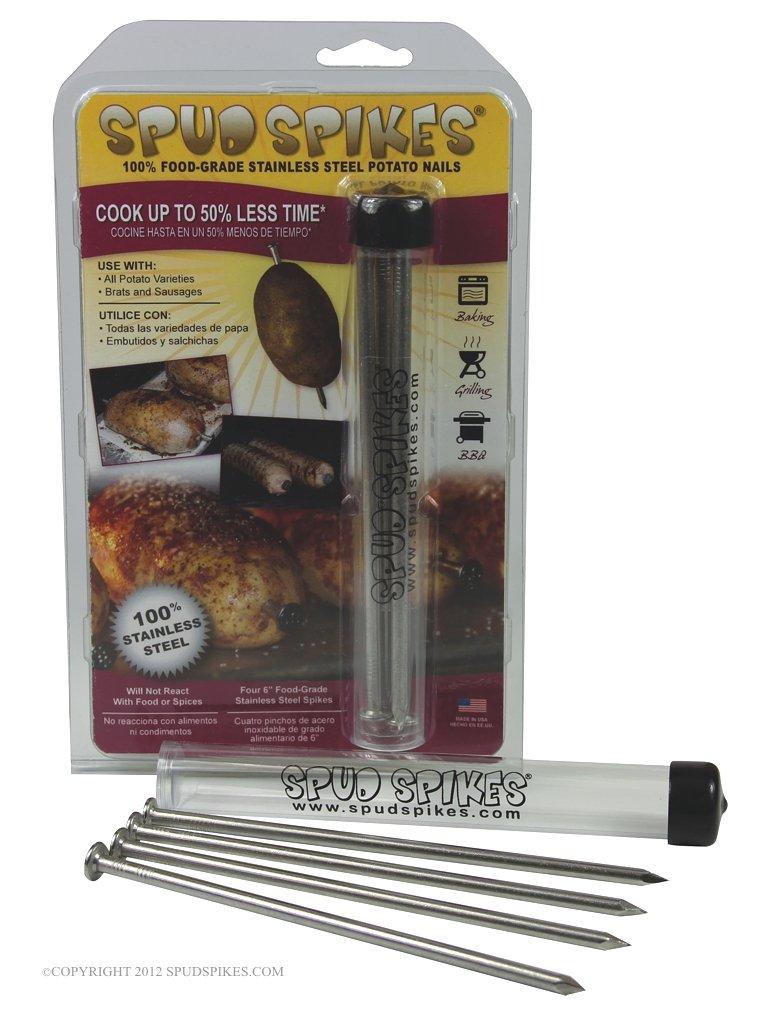 Spud Spikes Spud Spikes 6-Inch Potato Baking Nails Food Grade Stainless Steel, Set of 4