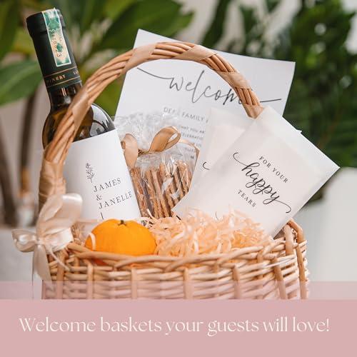 PureRejuva Wedding Tissues Packs For Guests- Set of 40- For Your Happy Tears Tissues- Wedding Favors for Guests Frosted-Paper Bulk Individual Tissue Packs & Items for Wedding Welcome Bags by PureRejuva