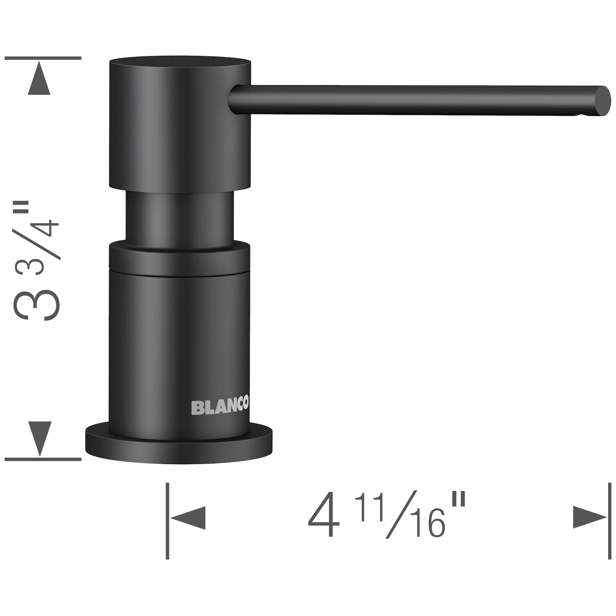 BLANCO BLANCO 443031 LATO Soap Dispenser, Matte Black