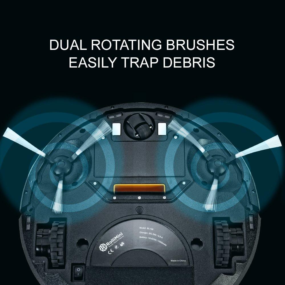 Rollibot Rollibot BL100 Robot Vacuum, Black