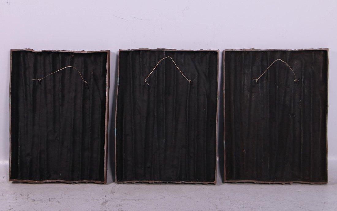 Nautical Tropical Nautical Tropical Imports Set of 3 Bamboo Wall Plaques Verde Bronze Finish