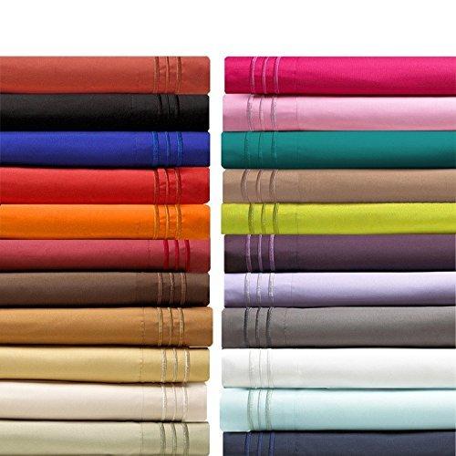 Elegant Comfort Elegant Comfort Luxury Bed Sheet Set on Amazon Three-Line Design 1500 Premier Hotel Quality Wrinkle and Fade Resistant 4-Piece Bed Sheet Set, Deep Pocket, Twin, Navy Blue