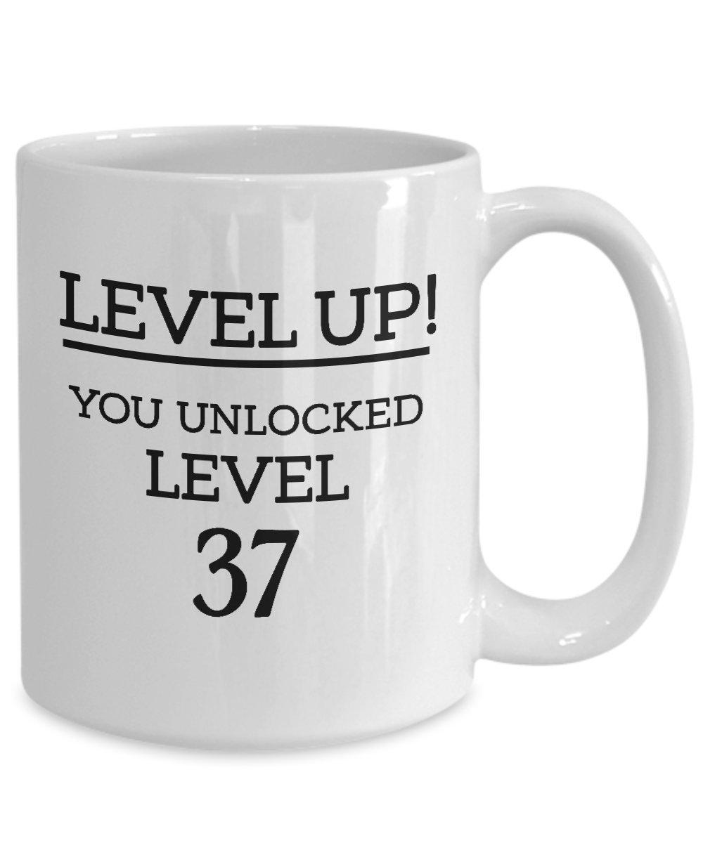 DesiDD Gifts for 37 Year Old Men - Funny Gag Gift for His 37th Birthday or Valentines Day - Unique Present for Him, Husband, Dad - White Ceramic Coffee Mug