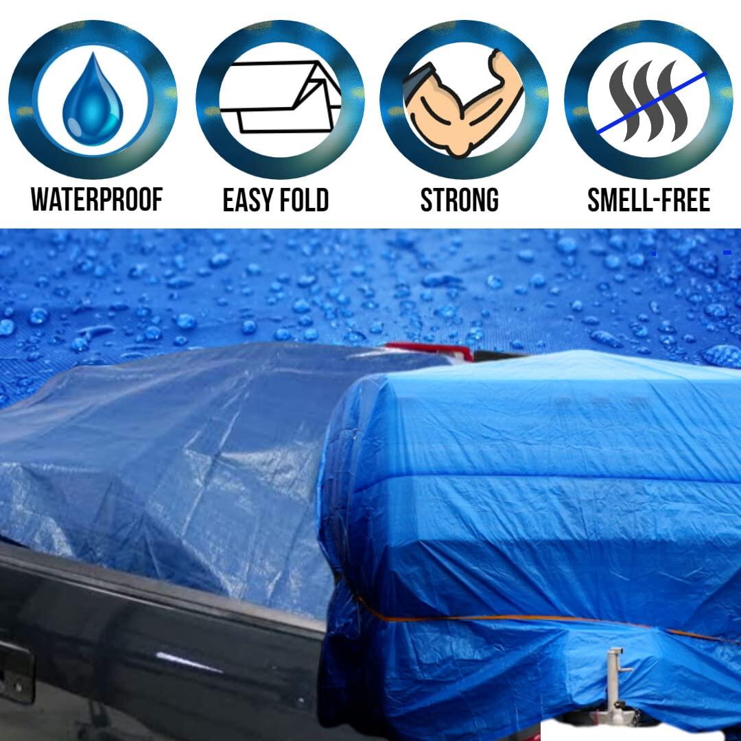 Comfitwear Comfitwear 8\'x10\' Blue Poly Tarp Cover, Water Proof Tent Shelter Camping RV Boat Tarpaulin
