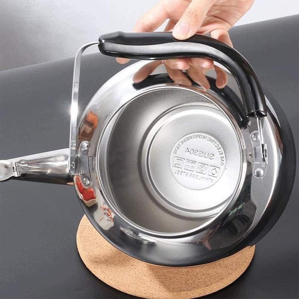 NWKHRSO NWKHRSO Tea Kettle Tea Kettle Stovetop Teapot Stainless Steel Hot Water Kettle Whistling -Mirror Finsh,Folding Handle,Fast to Boil, Whistling Teakettles Stove Top Whistling Tea Kettle
