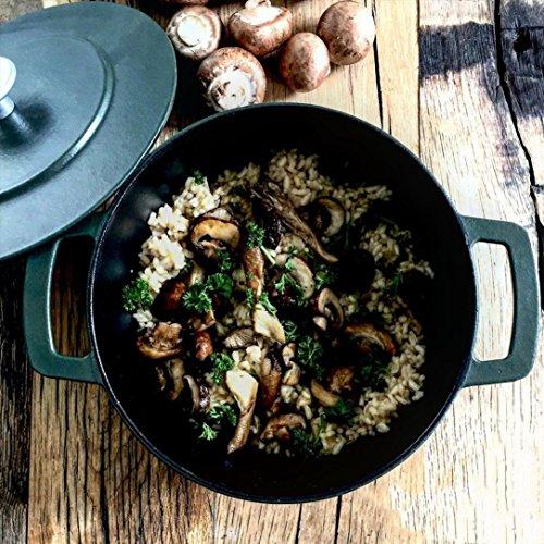 Cuisipro Combekk RAILWAY Recycled Enameled Cast Iron 4.25 Quart Dutch Oven, Concrete, 9.5"