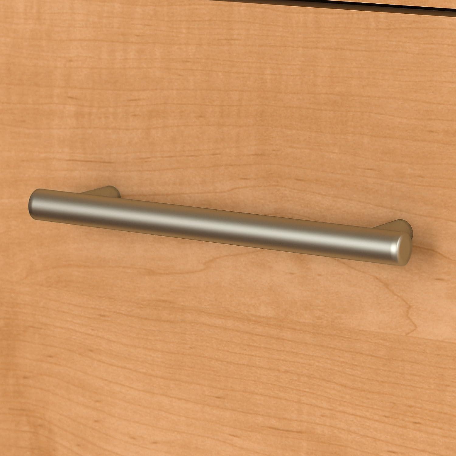 Bush Business Furniture Bush Furniture Somerset 72W L Shaped Desk with Hutch and 5 Shelf Bookcase in Maple Cross