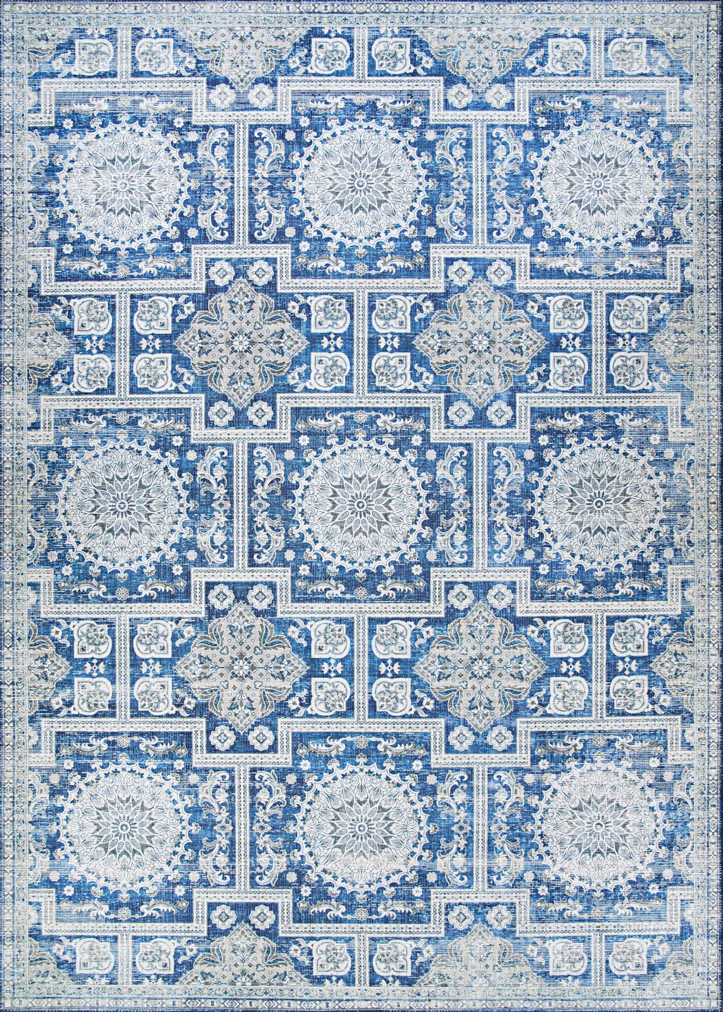 Couristan Couristan Pasha Sari Area Rug, 9' x 12', Sapphire Blue