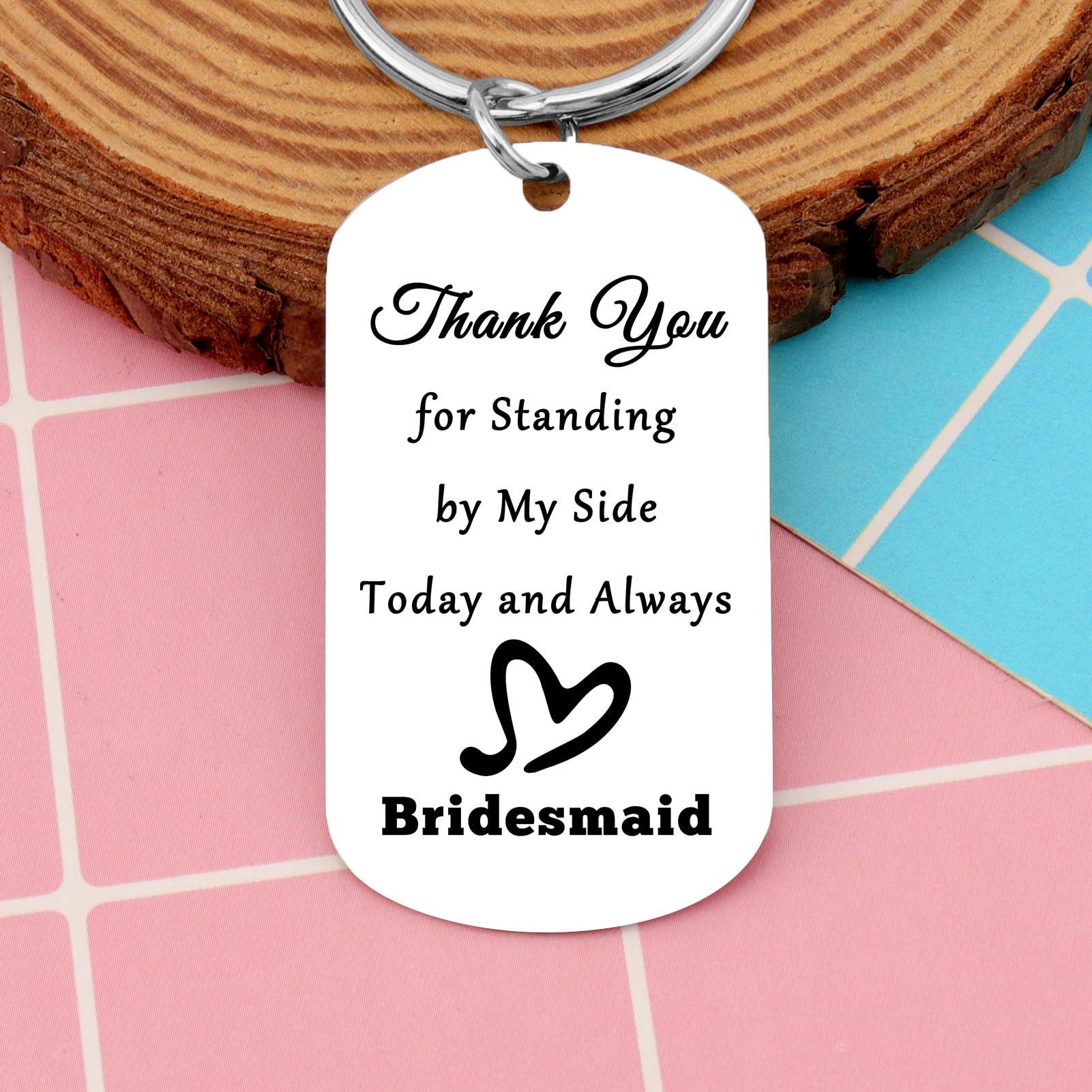 Heigebi Heigebi 12PCS Bridesmaid Keychain Bridesmaid Gift From Bride Wedding Bridal Shower Gifts for Maid Of Honor Proposal Gifts Bridal Party Bachelorette Party Presents