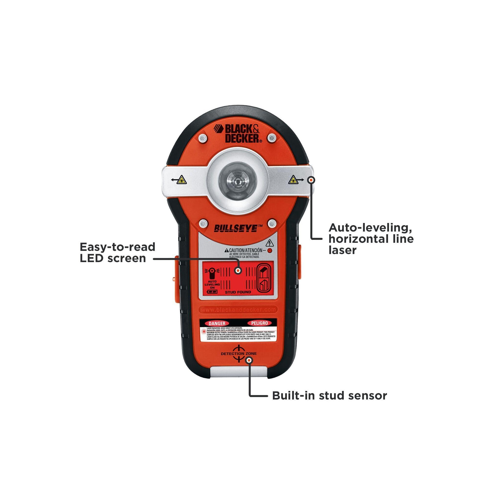 Black & Decker BLACK+DECKER Line Laser, Auto-leveling with Stud Finder (BDL190S)