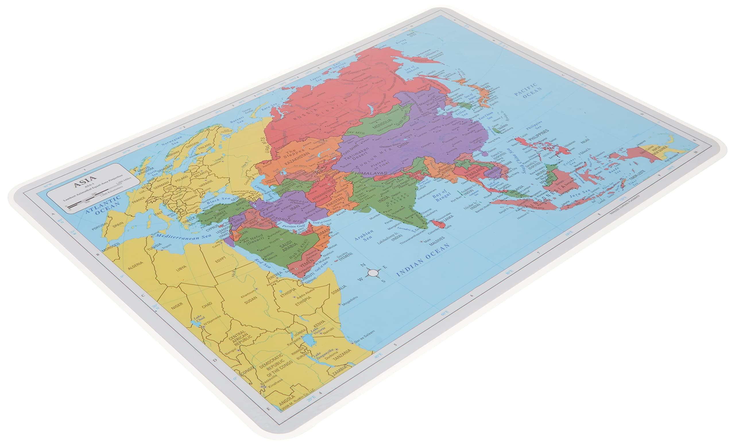 Painless Learning Painless Learning Asia Map Placemat 12 x 17 1/2 inches
