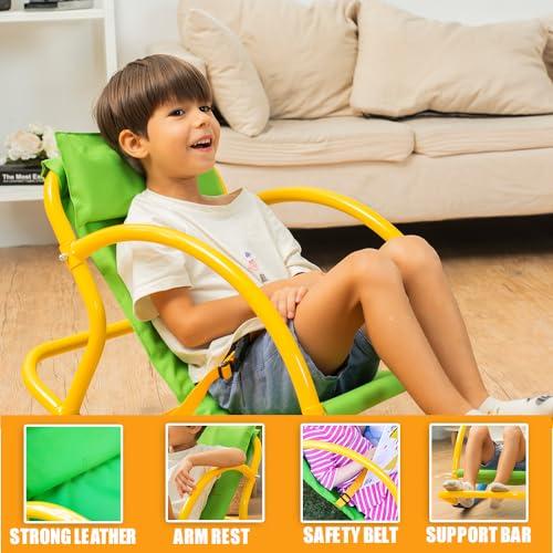 PLATPORTS PLATPORTS Kids Sensory Autism Spinning Chair - Rocking Seesaw Chair for Kids - Sensory Seat for Kids - Toddlers 3-5